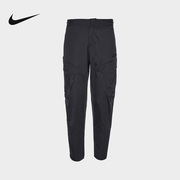 Nike耐克男子运动休闲裤系带百搭黑色长裤子直筒工装裤DH3867-010