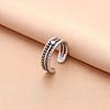 纯银复古尾戒小指戒指女S925银小众设计轻奢复古多层个性单身指环