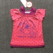 断码史努比女童短袖t恤40054玫红紫色80cm