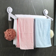 嘉宝强力吸盘双杆毛巾架 卫生间浴室毛巾杆免钉 不锈钢壁挂架挂钩