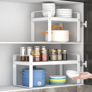 可伸缩厨房置物架橱柜内隔板分层架柜子放碗碟收纳架锅架家用碗架