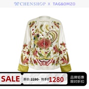 TAG & OMZO新中式款彩线凤绣盘扣立领上衣衬衫CHENSHOP设计师品牌