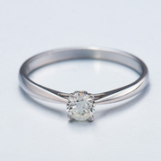 梦克拉18k金钻石(金钻石，)戒指30分钻戒，女求婚结婚钻戒女戒海枯石烂