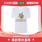 香港直邮VERSACE 女士白色印花T恤 A77705-A201952-A1001