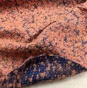 进口 限量蓝色低橘色圈圈针织羊毛时装面料 秋冬大衣外套连衣裙