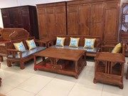 红木沙发非洲黄花梨刺猬紫檀木 客厅组合沙发 蝶舞沙发 新中式沙