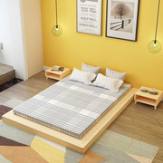 实木床现代简约1.8米双人床，1.5m出租房1.2榻榻米，简易经济型单