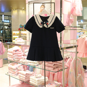 款frenchcat法猫女童短袖连衣裙，韩国夏款套头中长款裙子
