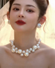 仙气新娘珍珠项链森系甜美减龄高级手工，串珠颈链结婚礼服百搭配饰