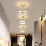 环形吊灯现代简约创意走廊玄关灯过道阳台小吊灯卧室床头灯灯具