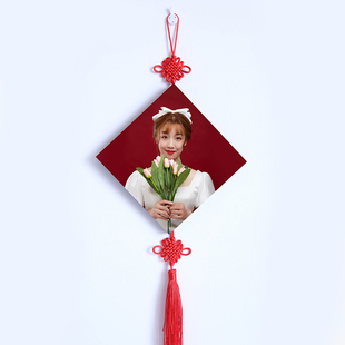 创意中国结影楼相框挂墙制作红色组合儿童宝宝婚纱照高清照片礼物