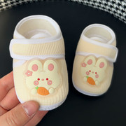 婴儿鞋子春款软底学步鞋新生宝宝手工布鞋男女0-6个月春夏可爱薄