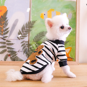 小狗狗衣服春秋薄款泰迪，博美比熊雪纳瑞，小型犬宠物条纹卫衣秋冬装