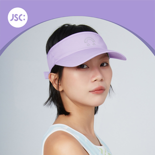 JSC简约经典运动空顶帽刺绣笑脸标可调节帽围弯檐帽