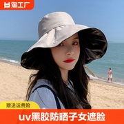 uv防晒帽女遮脸太阳帽渔夫帽，夏季防紫外线，遮阳帽大帽檐防风