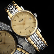 品牌款精钢手表表防水冠琴镶钻士钢带机械表瑞士女
