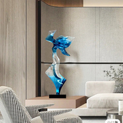 现代轻奢酒店样板房客厅进口透明树脂，雕塑摆件玄关装饰艺术品摆设
