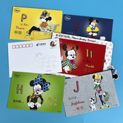 卡通动漫米奇迪士尼明信片米妮的祝福80分邮资片1套6枚 可邮寄
