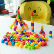 儿童塑料拼装大颗粒六角积木幼儿园男女孩宝宝益智拼插玩具建构区