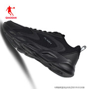 乔丹男士纯黑色经典，运动鞋春夏网面透气跑步鞋品牌软底旅游鞋