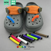 弹簧电话线洞洞鞋扣 适配crocs个性鞋子DIY装饰品鞋面配件可拆卸