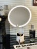 镜子化妆镜台式桌面宿舍便携手持LED带灯可调节补光家用梳妆台镜