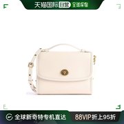 香港直邮COACH/蔻驰女包奢侈品简约白色单肩包斜挎手提链条包C348
