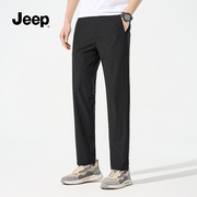 jeep吉普男裤2024夏季长裤，薄款弹力青年百搭时尚男士休闲裤子