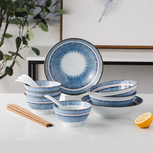 HELLO KOMA简约日式和风碗碟套装家用陶瓷餐具礼盒套装16件套