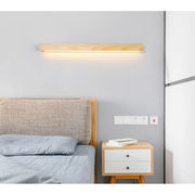 北欧长条壁灯卧室床头走廊过道led灯具现代简约客厅背景墙灯胡桃