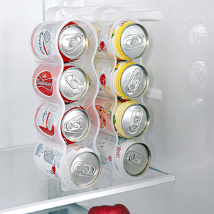 SANADA日本进口啤酒收纳盒饮料易拉罐专用整理盒冰箱横竖放省空间