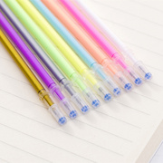 。彩色中性笔笔芯学生用做笔记套装多色混装水笔0.5mm全针管手帐