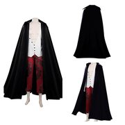 万圣节黑色长款巫师披风男女，通用大领子，斗篷角色扮演吸血鬼演出服