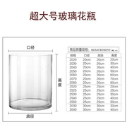 超大玻璃花瓶透明特大号大号大口径宽口广Q口插花银柳富贵竹