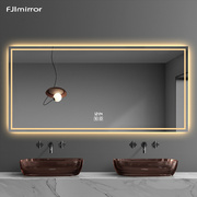 智能浴室镜大尺寸壁挂卫生间，镜子触摸屏带灯led发光镜化妆镜定制