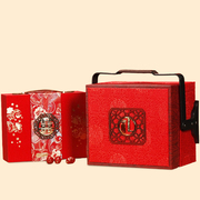 喜年货定制logo包装盒通用熟食高档礼盒大红色箱子庆双层手提