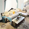 欧式沙发组合轻奢超纤真皮配布沙发客厅大小户型家具简欧皮布沙发