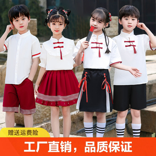 六一班服中国风汉元素，大合唱演出服儿童国学服中小学生表演服