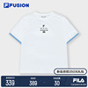 filafusion斐乐潮牌男子针织短袖衫，2023秋季宽松字母圆领t恤