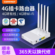 4G无线路由器插卡移动wifi流量三网通家用联通电信网络随身电话卡转有线电脑高速出租屋穿墙CPE宽带