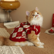 猫咪衣服秋冬季毛衣猫猫布偶，金渐层保暖宠物衣，德文小猫防掉毛冬装