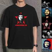 花可美切格瓦拉t恤男共产主义短袖社会主义古巴英雄，周边纯棉衣服