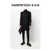 Dsquared2男士D2次方 双排扣棉外套FARFETCH发发奇