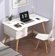 台式家用电脑书桌组合桌简易办公桌实木学生卧室，写字学习桌椅简约