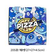 黄蓝色(黄蓝色)怪兽一次性披萨盒pizza打包盒，7891012寸定制加厚瓦楞