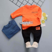 童装0-1-2--4岁婴儿衣服套装春装，男宝宝春秋，款男童版潮装