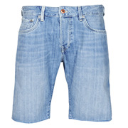 pepejeans男裤休闲牛仔短裤，百慕大短裤五分裤蓝色，米色夏季pm