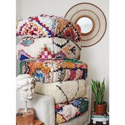 Unparalleled摩洛哥进口手工编织羊毛棉墩子坐墩坐垫地垫懒人沙发