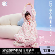 乐町hellokitty睡衣套装，纯棉蝴蝶结可爱少女长袖春秋家居服a