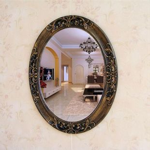 壁挂梳妆台化妆镜 美容院床头镜 仿古浴室卫生间镜子挂墙